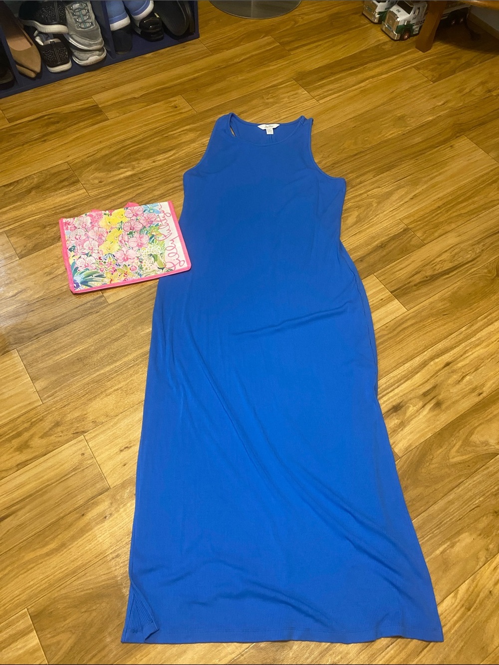 Gorgeous Lilly Pulitzer Sleeveless Royal Blue Maxi Dress; size XL